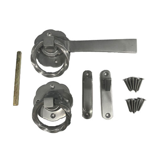 Heavy Duty Swing Gate Gothic Gate Lock / Latch - Silver Twist Ring ...